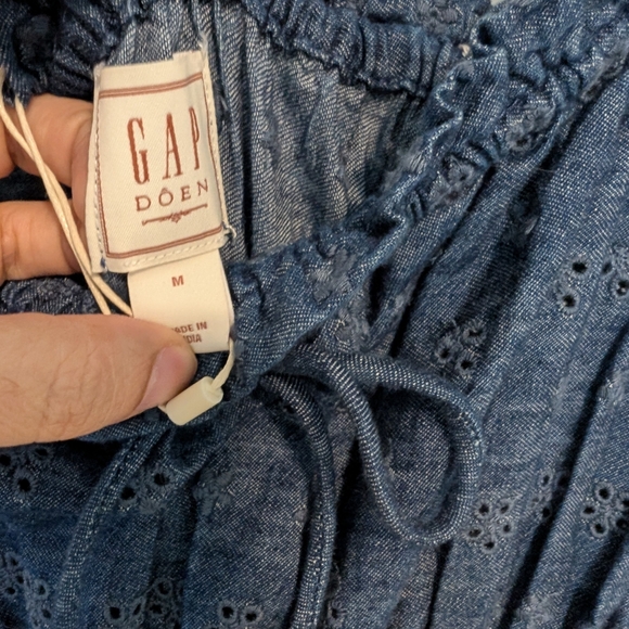 Blue Smocked Maxi Dress - Picture 5 of 6